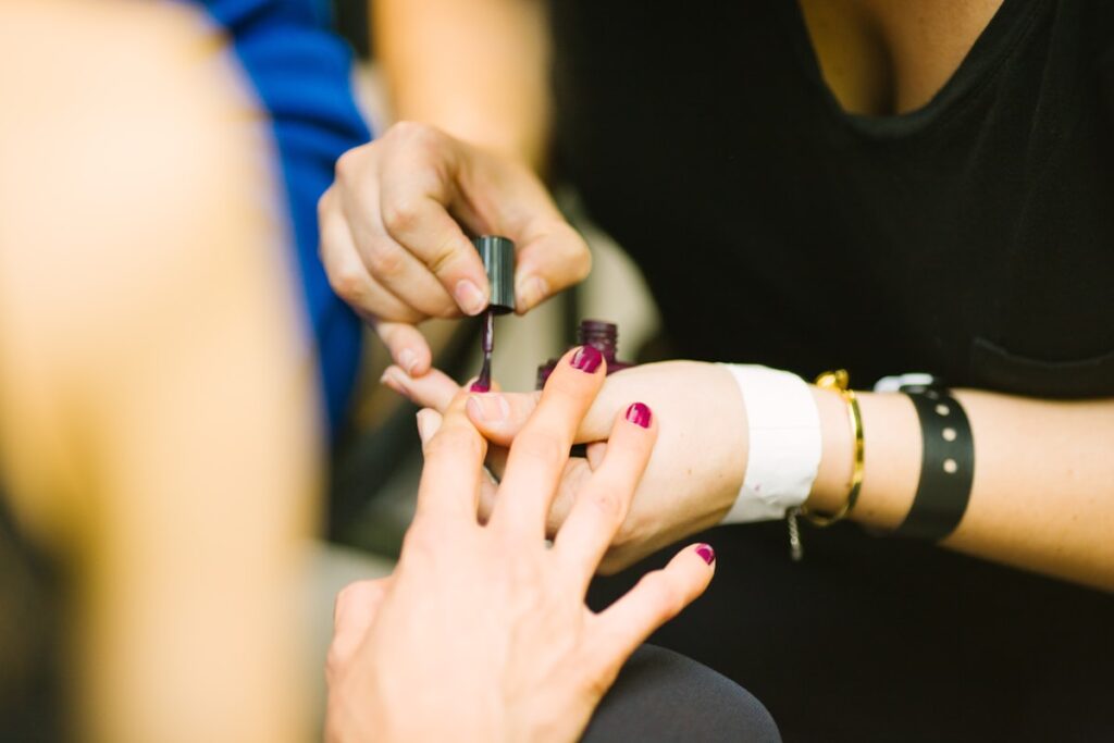 Soft pink manicure with clean cuticle work
