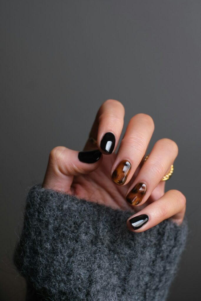 Elegant nude gel manicure created at our Bucharest nail studio