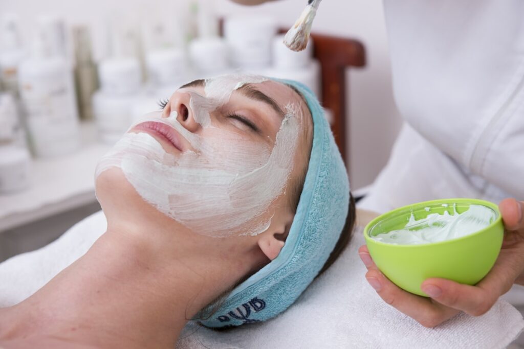 Glowing skin after a personalized facial and skincare treatment